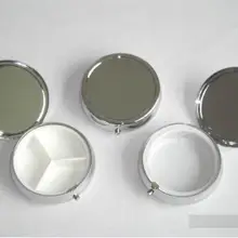 50 шт. металлический контейнер для таблеток, сделай сам, контейнер для хранения медикаментов серебро DHL FedEx