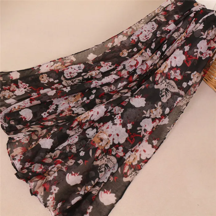 Принт сезон весна-лето модели с цветочным рисунком для женщин модный шарф, шаль 10 штук из распродажа заколок для девочек;