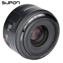 Светодиодная лампа для видеосъемки YONGNUO 35 мм объектив YN35mm F2.0 широкоугольный объектив с автофиксированным фокусным расстоянием и большой апертурной диафрагмой EF крепление для цифровых зеркальных камер Canon 600D 60D 5D
