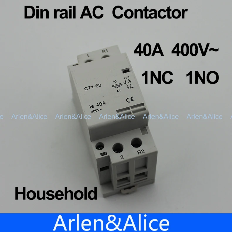 CT1 2P 40A 1NC 1NO 220V/230V 400V 50/60HZ Din rail Household ac