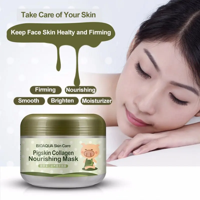 

Pigskin Collagen Nourishing Mask Moisturizing Anti Aging Sleep Mask Cream Anti Wrinkle Magic Facial Mask Cosmetics New