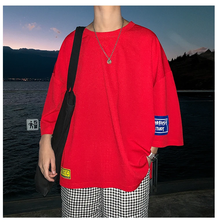 

Summer 2019 Cotton T-Shirts Men's Big Size T Shirts Short Sleeve Slim Fit Fashion Tops & Tees Male Clothing