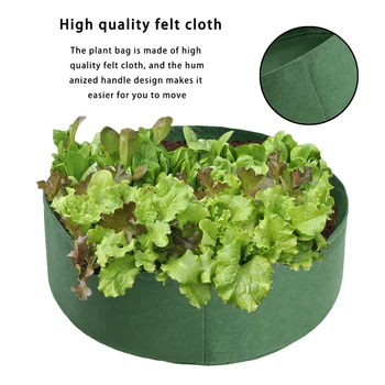 

Garden Felt Grow Bag Green Planter Gardening Flower Extra Large Raised Planting Bed Seedling Nursery Grow Bags Growing Pot