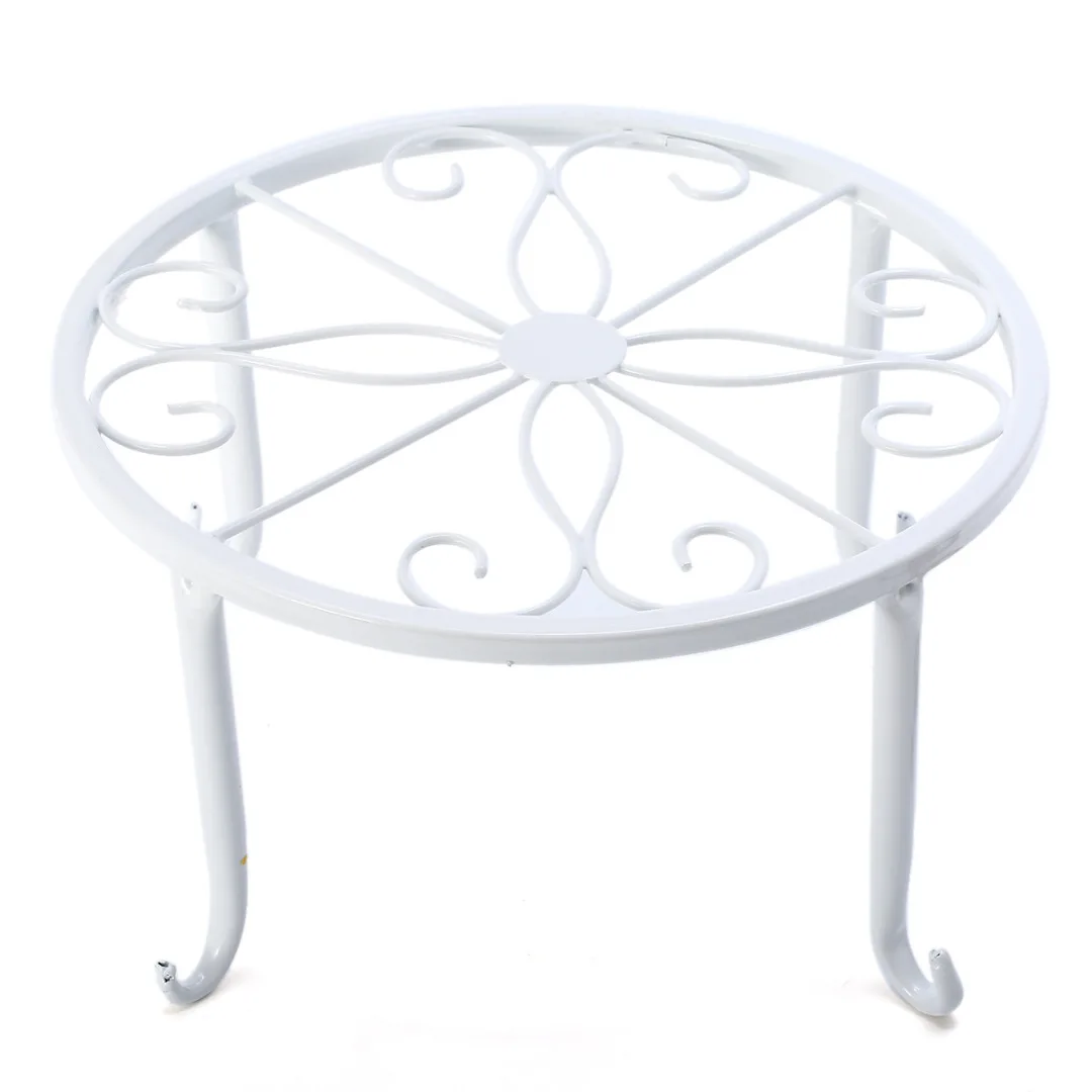 1pcs Metal Plant Stand Flower Pot Shelf Rack Indoor Outdoor Home Decorative Plants Storage Display Racks 3 Colors