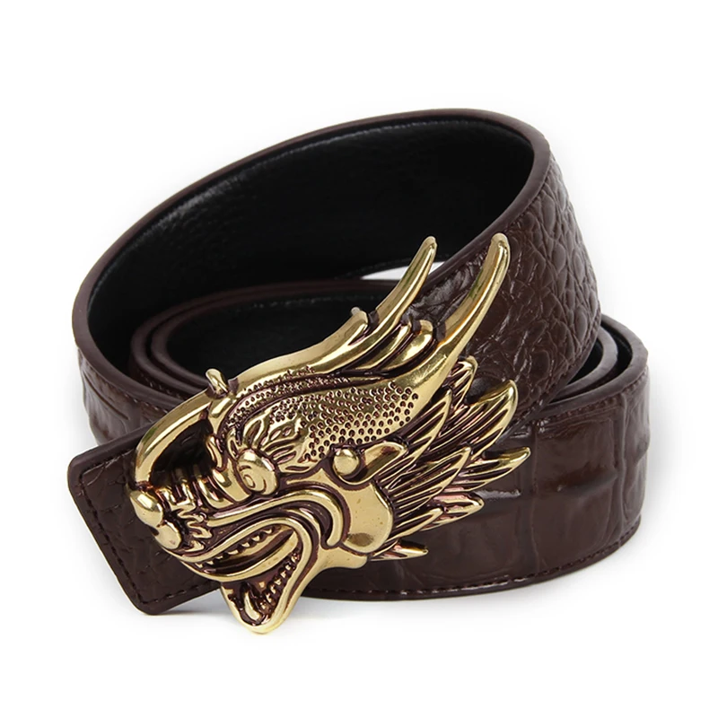 Aburo новые джинсы riem ковбой Классический Крокодил stijlvolle riemen mannen glad gesp taille riem джинсы