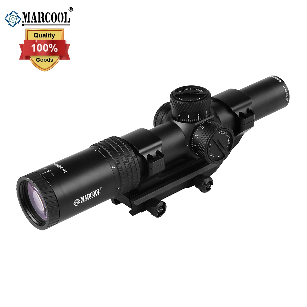 MARCOOL оптика 1-6x24 HD ИК-подсветкой прицел с Precision Weaver Mount-матовый черный