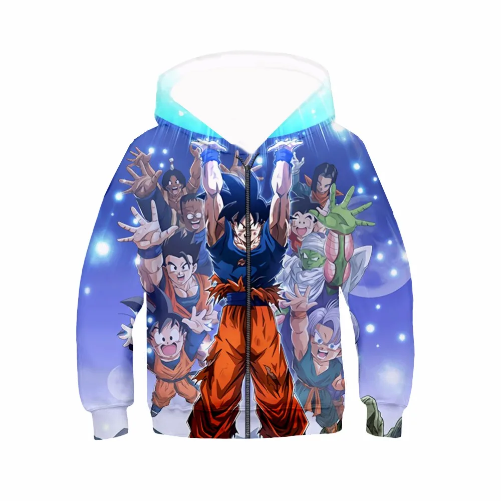

PLstar Cosmos Dragon Ball z 3D Hoodies Goku Print Sweatshirts Kids Coat hoodie boys Hoodie Anime Cartoon Hooded casual jacket
