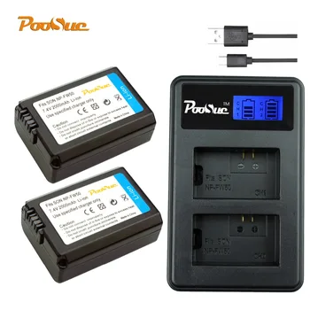 

2x NP-FW50 NP FW50 Li-ion Battery+ LCD Charger For Sony A7 A7M2 A6000 NEX-7 NEX-5N NEX-3D A5100 NEX-3K NEX-5C Alpha a7r2