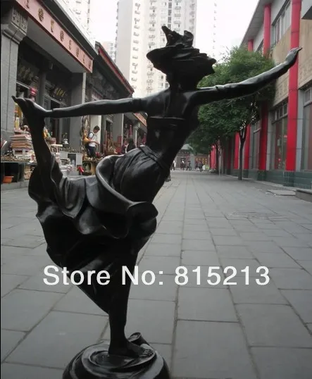 Bi00108 4" Огромный Европа Девушки танцуют артисты Бронзовый искусство статуя