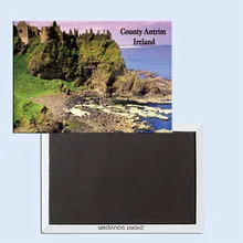 Замок Dunluce, графство Антрим, Ирландия, магнитные наклейки на холодильник, туристические сувениры, маленькие подарки 24734