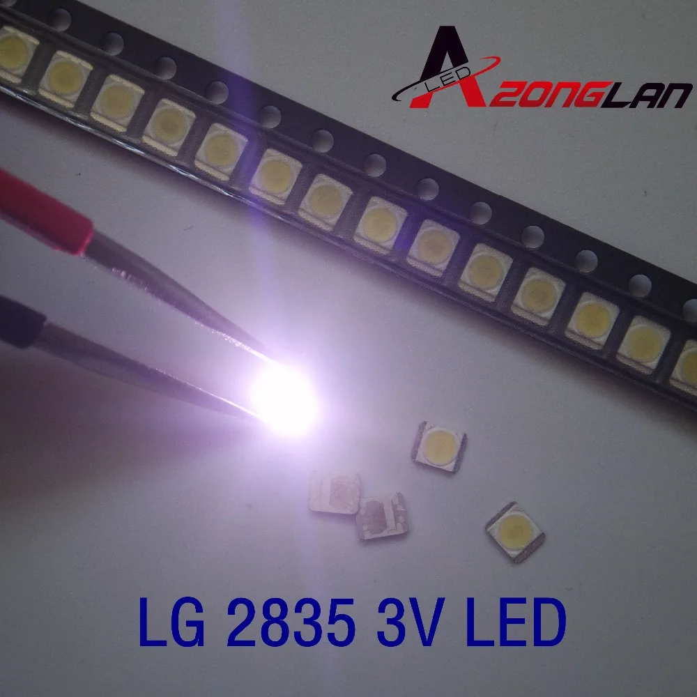 

110PCS FOR LG Original LED LCD TV Backlight Application LED 3528 2835 1210 Light Beads Cool white High Power 1W 3V 110LM