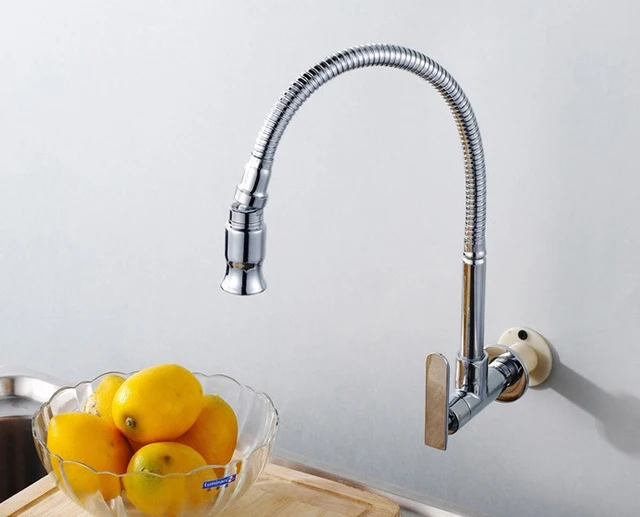 in wall mounted kitchen faucet brass cold water kitchen sink faucet tap with flexible spout free - Wall Mounted Kitchen Faucet in wall mounted kitchen faucet brass cold water kitchen sink faucet tap with flexible spout free - Wall Mounted Kitchen Faucet