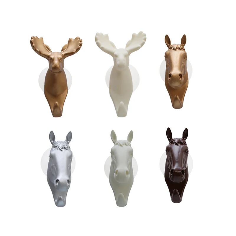 

Vintage Decorative Wall Hook For Hanging Clothes Cute Unicorn Horse Shape Plastic Resin Wall Jewelry Keys Holders Hangers Tools