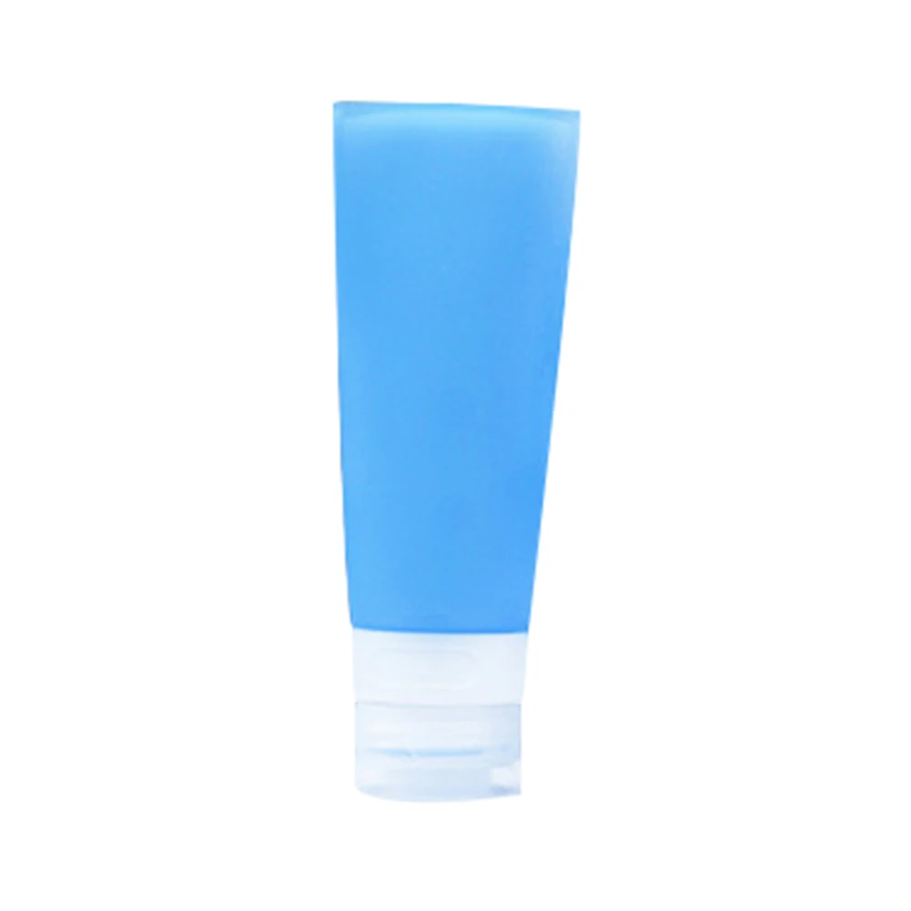 Пустые Силиконовые бутылки для путешествий лосьон шампунь Тюбик-Контейнер Косметический портативный - Цвет: Blue 80ML