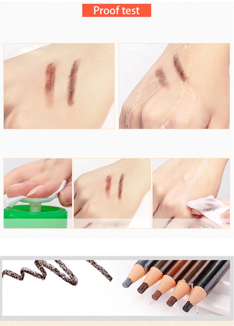 12 шт Водонепроницаемый Microblading Перманентный макияж бровей губ Дизайн бровей позиционирования губ татуировки карандашом инструменты чёрный; коричневый