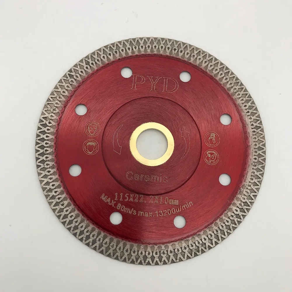 Турбоалмазный режущий диск 4,5 дюйма(115 мм) фарфоровая плитка и керамика ультра тонкий алмазный диск Диаметр 22,23 мм или 5/8-11