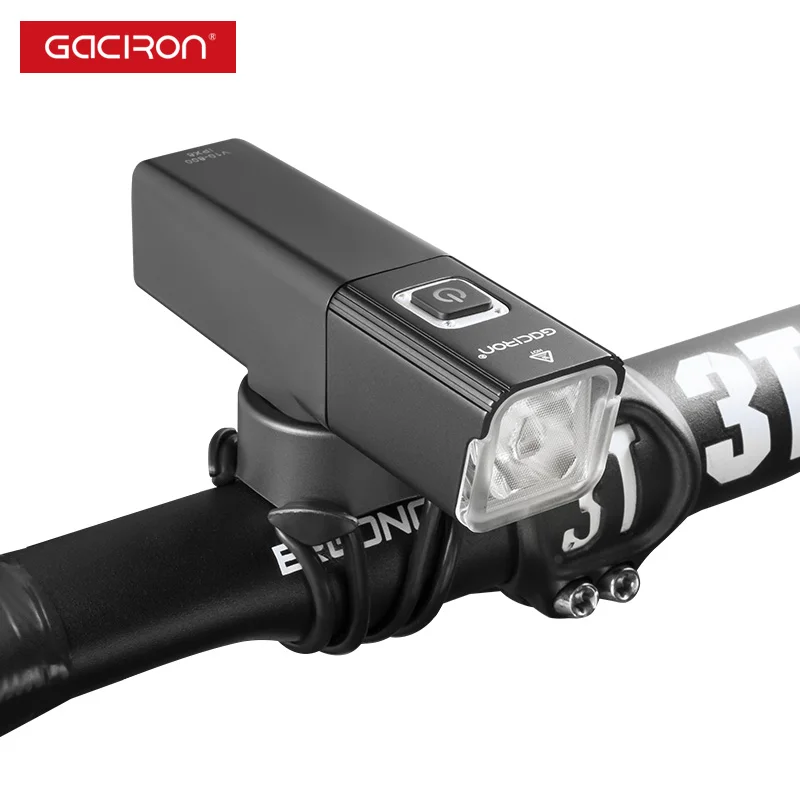 GACIRON 800LUMEN Bicycle Front Light USB Rechargeable LED Lamp Cycling Waterproof Bike Headlight Flashlight Accessories цена GACIRON 800LUMEN Bicycle Front Light USB Rechargeable LED Lamp Cycling Waterproof Bike Headlight Flashlight Accessories цены онлайн