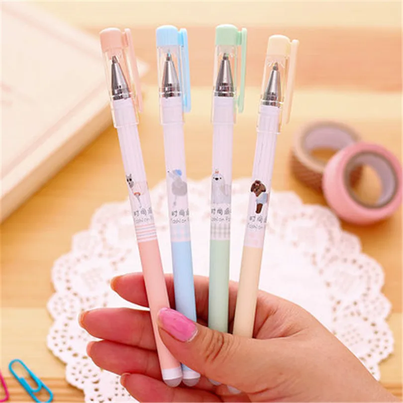

Deli Cute fashion gel pen School supplies writing 0.38mm black blue ink caneta pens Kawaii stationery escolar Office accessories