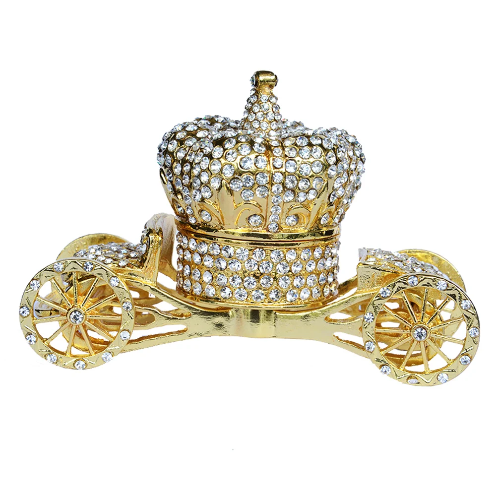 TBP1491WT-crown carriage wedding ring box