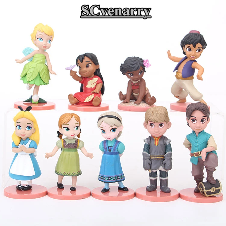 

Princess Figure Toy Doll PVC Action Figures 9pcs/set Princess Tinker Bell Model Toys