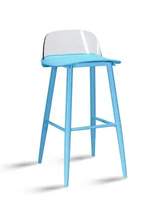 Simple modern high bar chair Nordic home backrest high stool bar stool creative bar table.