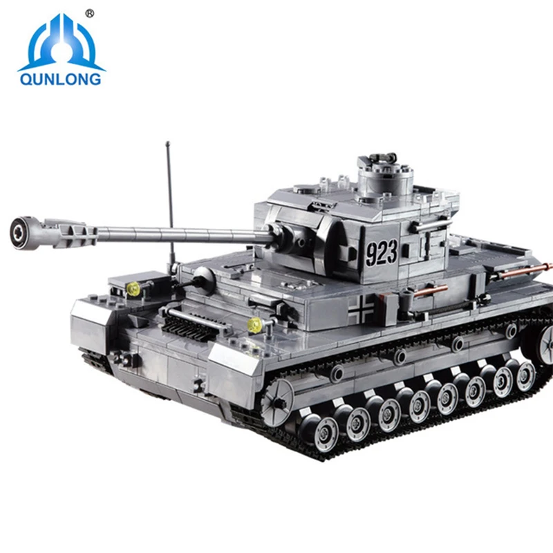 

Qunlong Large Panzer IV Tank Building Blocks Military Army Constructor Educational Bricks Toys For Kids Gift Compatible Legoings