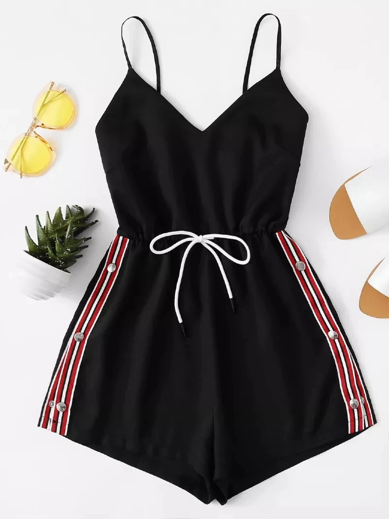 NiceMix Summer Women Jumpsuits Strapless Chest Wrapped One Piece Running Shorts Rompers Women Jumpsuit Solid Playsuits Sport new