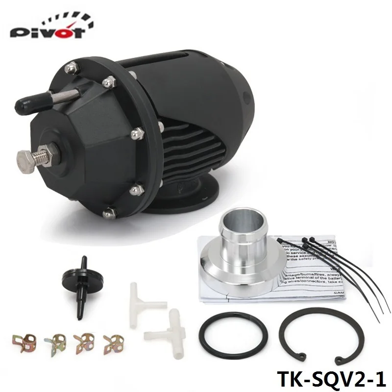 PIVOT - Adjustable Blow off value SQV2 BOV (black) Original color box and Logo TK-SQV2-1