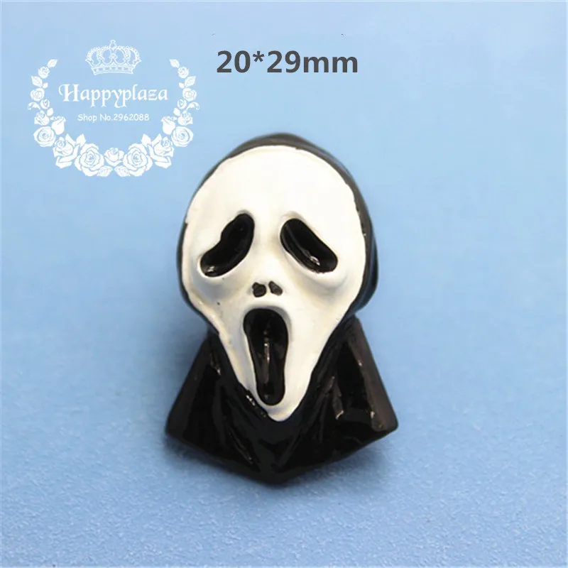 

10pcs Resin Flatback Cabochon Scream Ghost Halloween Miniature Art Supply Decoration Charm Craft,20*29mm