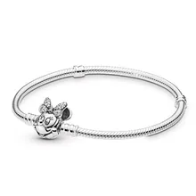 AIFEILI браслет Европейский стиль змеиная цепь подходит для женщин DIY Шарм Браслеты Ювелирные изделия Качество Винтаж Тонкий Микки