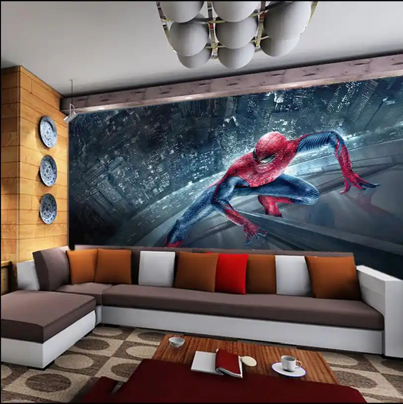 Spiderman Kids Bedroom Wallpaper Roll Large Size Photo Wall