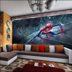 Человек паук обои для детской спальни Roll большой размеры фото настенные фрески 3D Настенные обои для гостиная домашний Декор на заказ