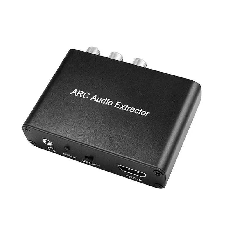 

192KHz Aluminum ARC Audio Adapter HDMI Audio Extractor Digital to Analog Audio Converter DAC SPDIF Coaxial RCA 3.5mm Jack Output