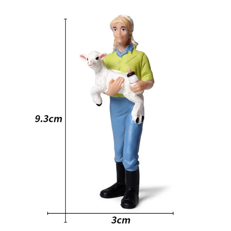 1:25 масштаб ферма человеческая фигура работник Модель Смолы миниатюрный 3.5in-2.8in - Цвет: size--5
