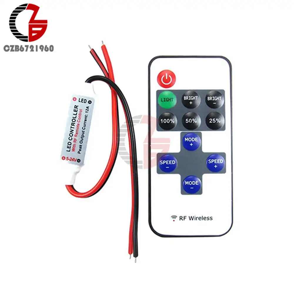 1 Set 12v Wireless Rf Remote Switch Controller Led Dimmer Wireless Remote Control Switch Receiver For Rgb Led Strip Light