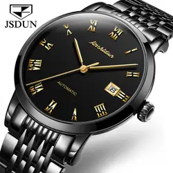 Новинка 2019 года JSDUN механические часы для мужчин Роскошные Брендовые мужские автоматические часы сапфир наручные часы мужской