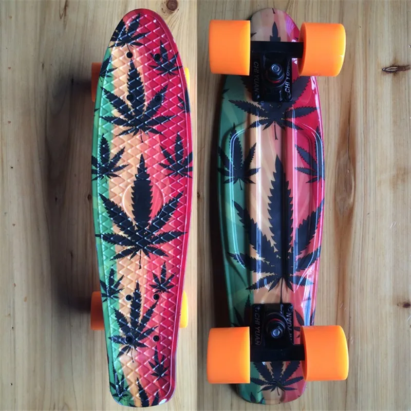 Leaves 22" X 6" Mini Cruiser Skateboard