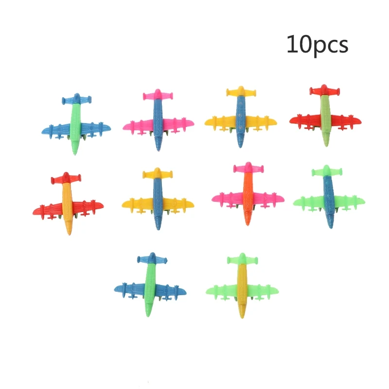 

10 Pcs Mini Plastic planes Airplanes Aircraft Model Toy Military Gifts For Kids Boys Color Random delivery