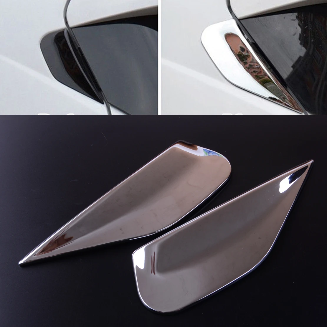 For Buick Encore Opel Vauxhall Mokka Chrome Rear Window Spoiler Cover Trim Bevel