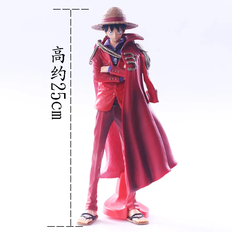 One piece Luffy 20th anniversary Ver. ПВХ фигурка красный плащ конечной король Луффи Санджи Зоро OP Коллекционная модель 25 см - Цвет: Opp Bag