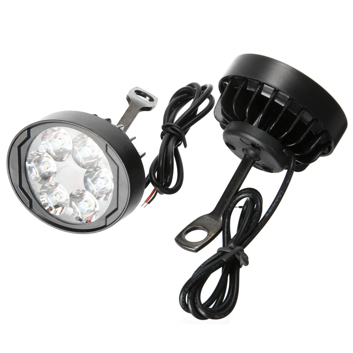 2PCS 24W 6LED Motorcycle Spot Fog Light 300LM Headlight Waterproof Front Head Assist Lamp For Universal ATM Dirt Bike Scooter
