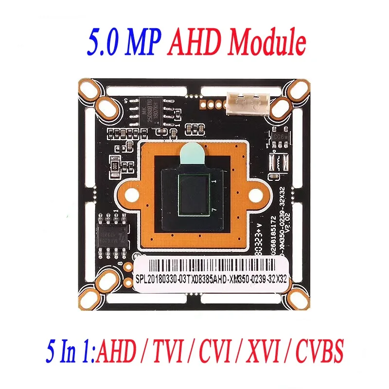

Diske 5.0MP 5 in 1 AHD Camera Board CCTV Camera Module 1/2.7'' image Sensor SC5239+XM350 HD AHD Camera Module Board