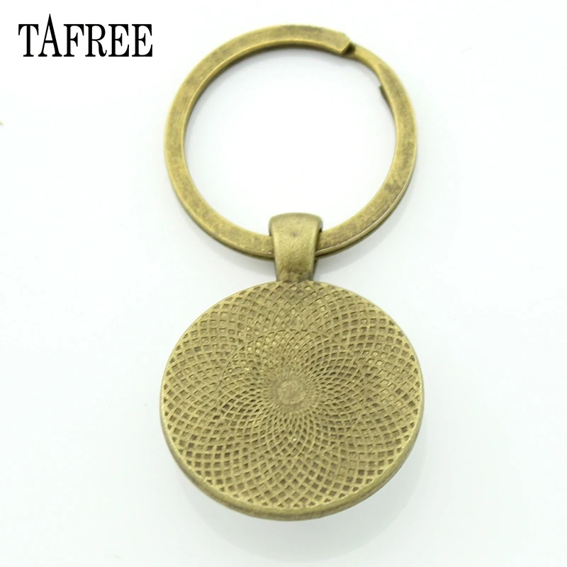 Брелок TAFREE Life Of Tree кольцо для ключей романтическое очарование синий белый цвет