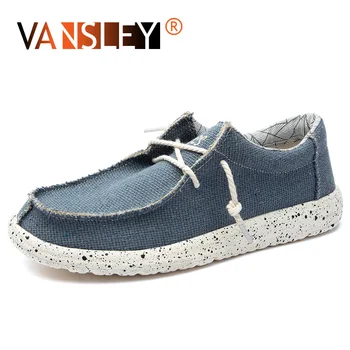 

Autumn Men's Casual Shoes Denim Canvas Breathable Men Vulcanized Shoes Slip Wear Men's Flat Shoes Soft Summer Casual Shoes