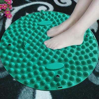 TPE пластина для пальцев круглая подушка для массажа ног маленькая бамбуковая пластина для ног увеличенная версия домашнего массажа ног Расслабляющая - Цвет: Армейский зеленый