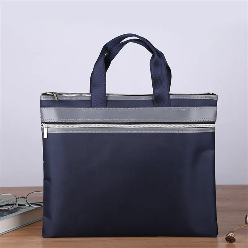 

Portable Briefcase Women A4 File Bag Waterproof Oxford Zipper Document Bag Man Business Office A4 Document file Bags