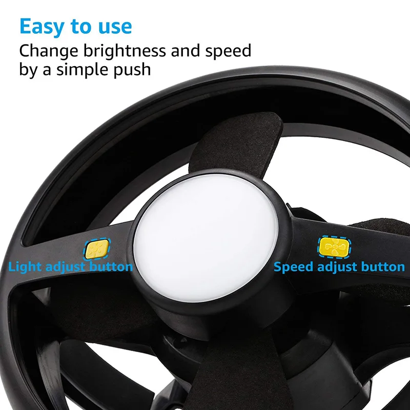 Bright Portable LED Camping Lantern Flashlights with Ceiling Fan Tent Lantern Camping Gear Supplies Equipment Outdoor Hiking (1)