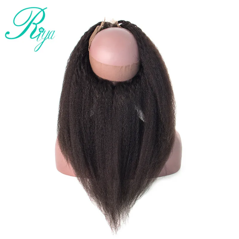 kinky straight  bundles with 360 lace frontal closure  (3)