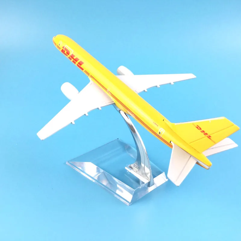 1/400 масштаб желтый DHL экспресс доставка самолетов Boeing 757 200 B757 литые под давлением