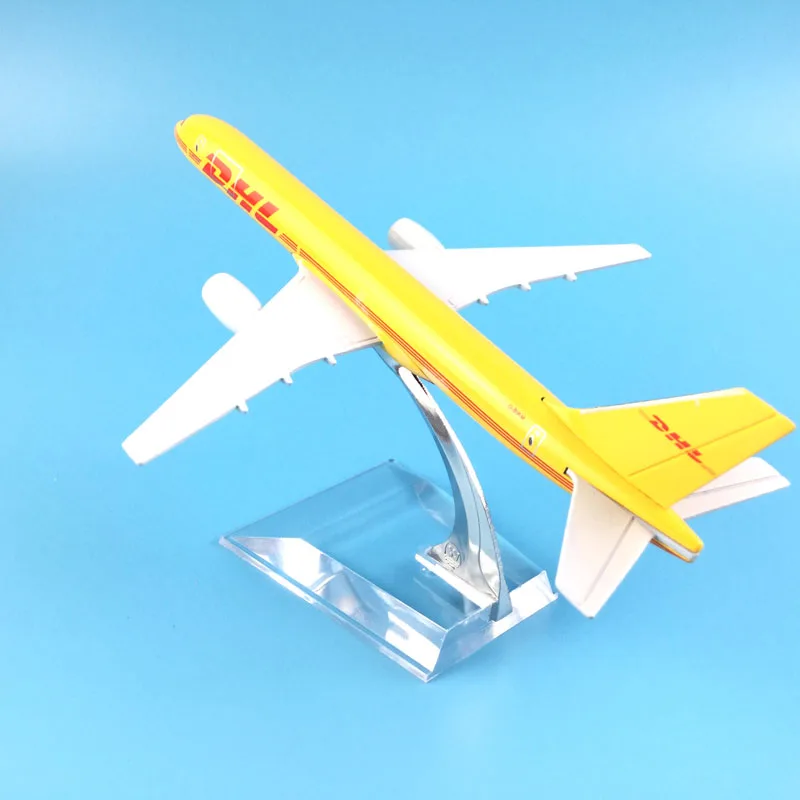 1//400 Scale Boeing 757 DHL Yellow Alloy Aircraft Diecast Plane Air Shipping Gift